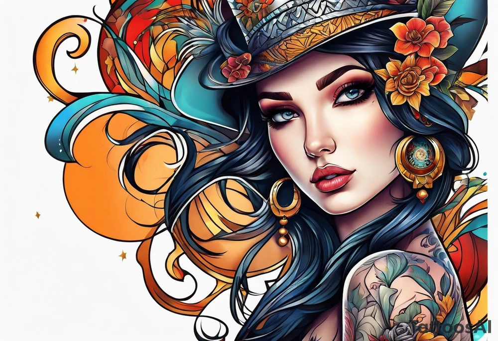 girl tattoo idea