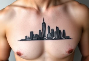 Houston texas skyline real tattoo idea