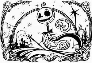 Nightmare before Christmas  statue tattoo idea