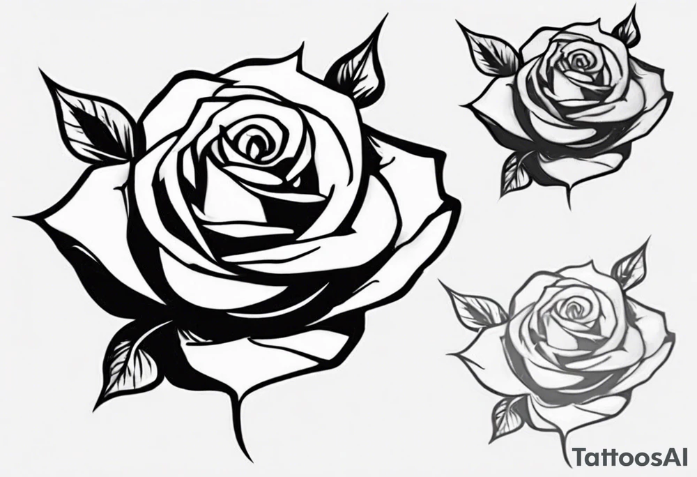 Single Rose for oblique tattoo tattoo idea