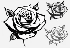 Single Rose for oblique tattoo tattoo idea