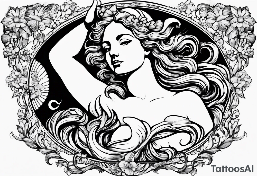 The birth of Venus tattoo idea