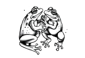 frog fight tattoo idea