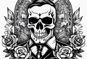 Manners Maketh Man with Punisher skull tattoo idea