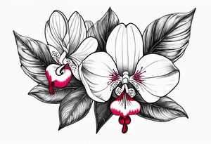 asian bleeding heart flower tattoo idea