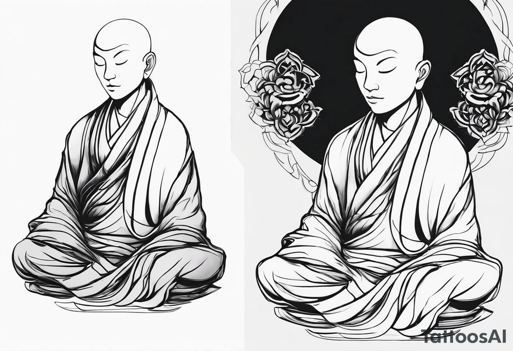 Zen Monk tattoo idea