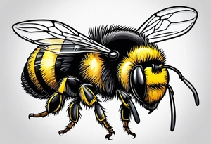 Cute bumble bee tattoo idea