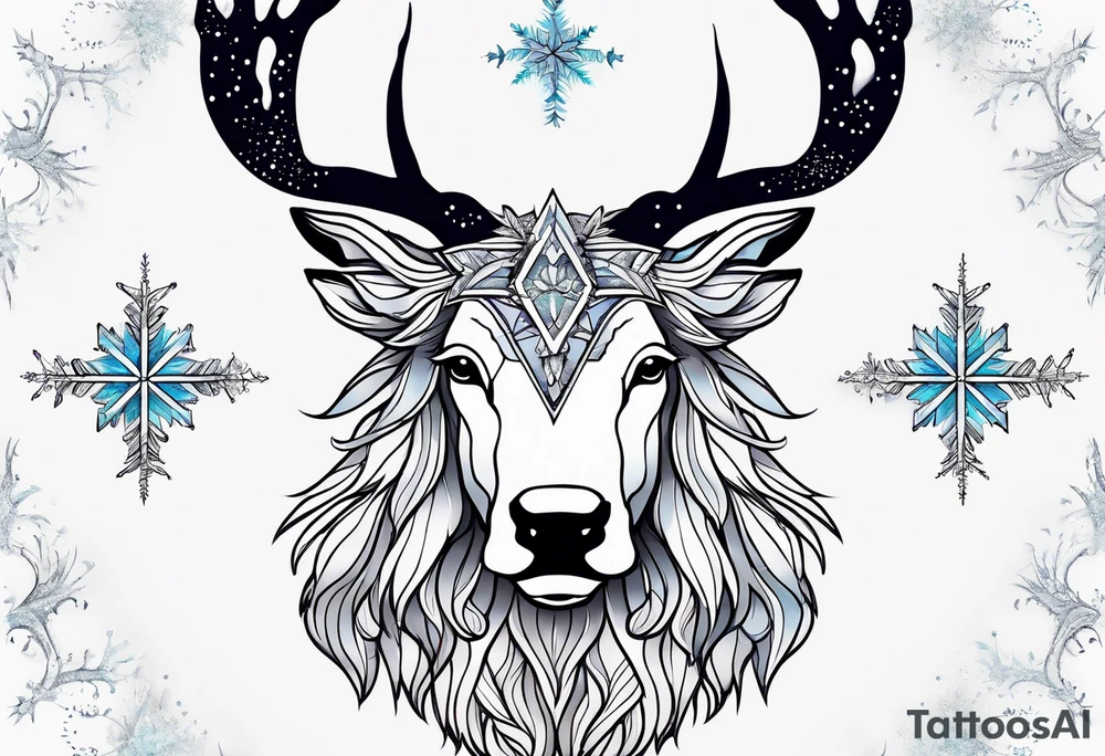 Constellation, animal, snowflake tattoo idea