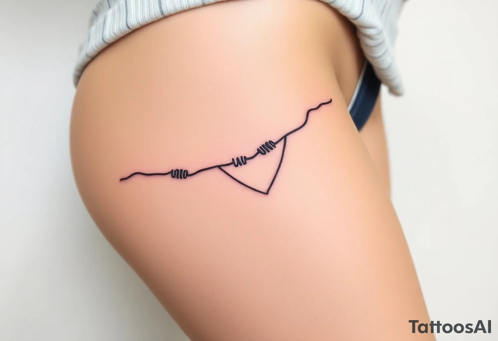 Razor wire shaped in ❤️ no veins tattoo idea