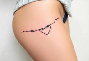 Razor wire shaped in ❤️ no veins tattoo idea