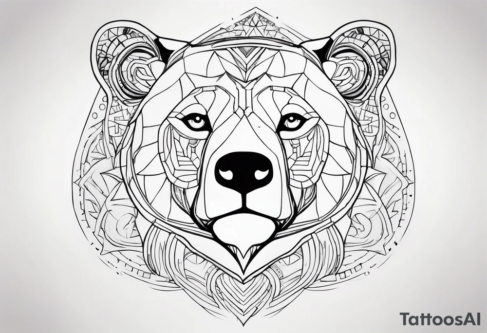 Cosmic bear tattoo idea