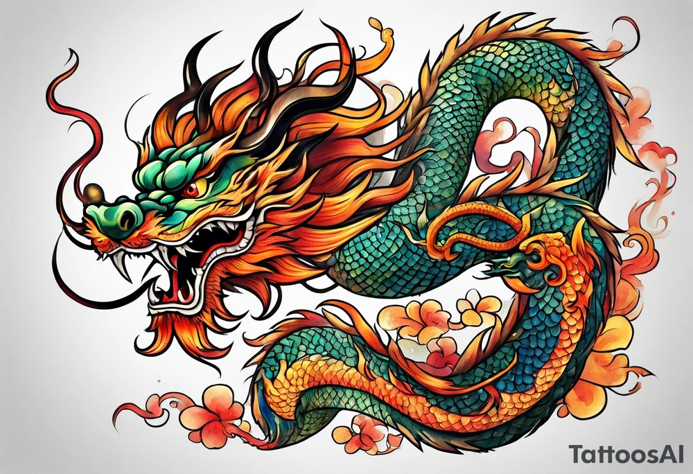 Traditional Chinese Dragon tattoo idea