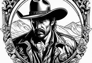 Old cowboy tattoo idea