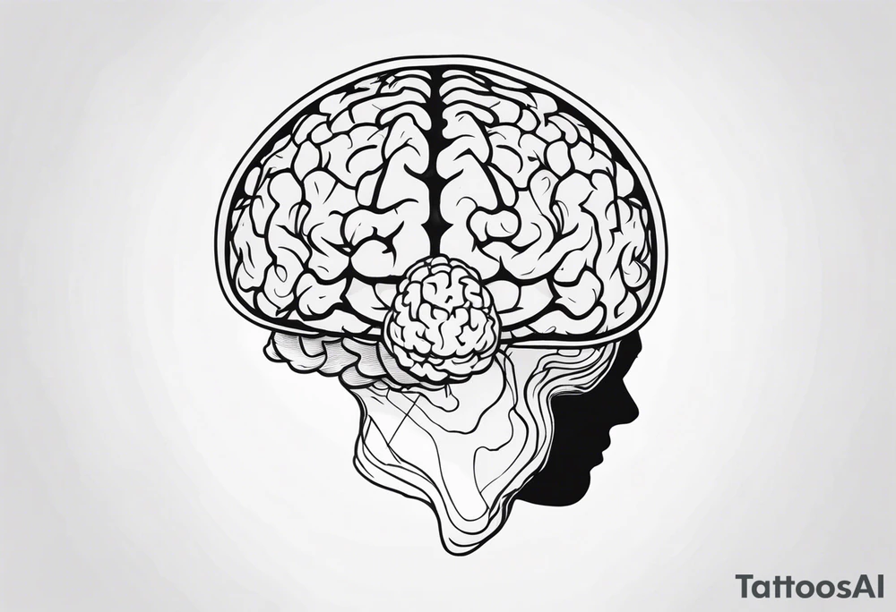 Atlas carrying a brain tattoo idea