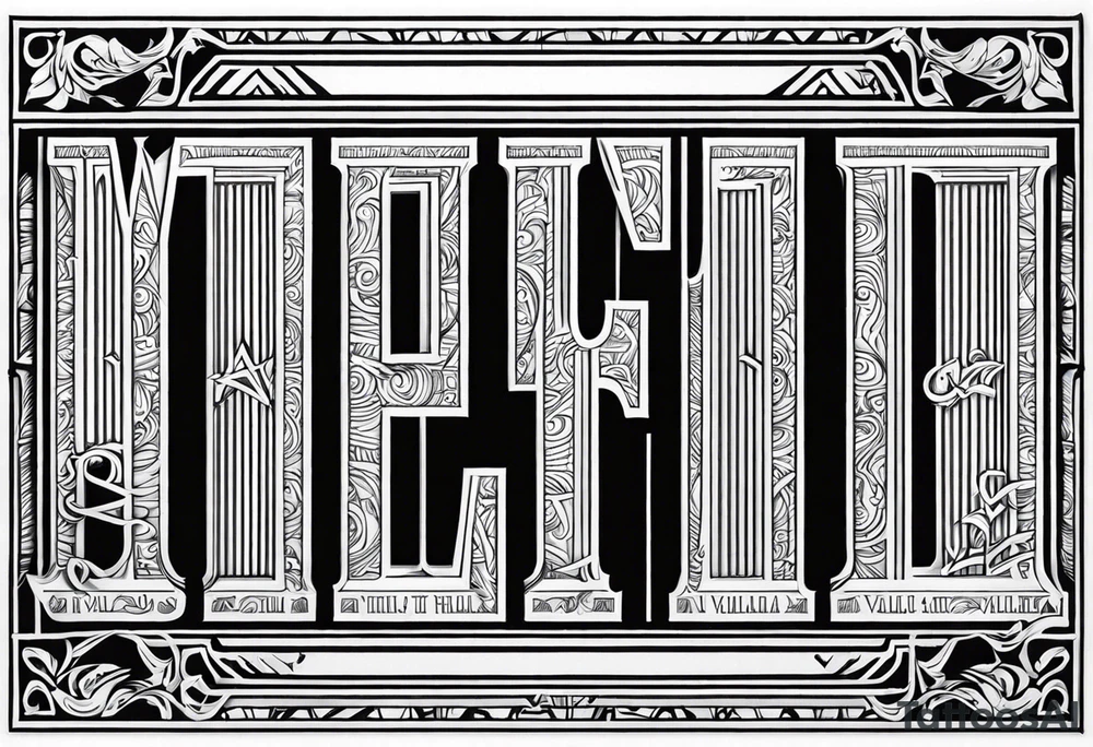 Valhalla steps
 pillars tattoo idea