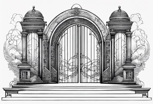 Gates of heaven, with the steps towards it tattoo idea