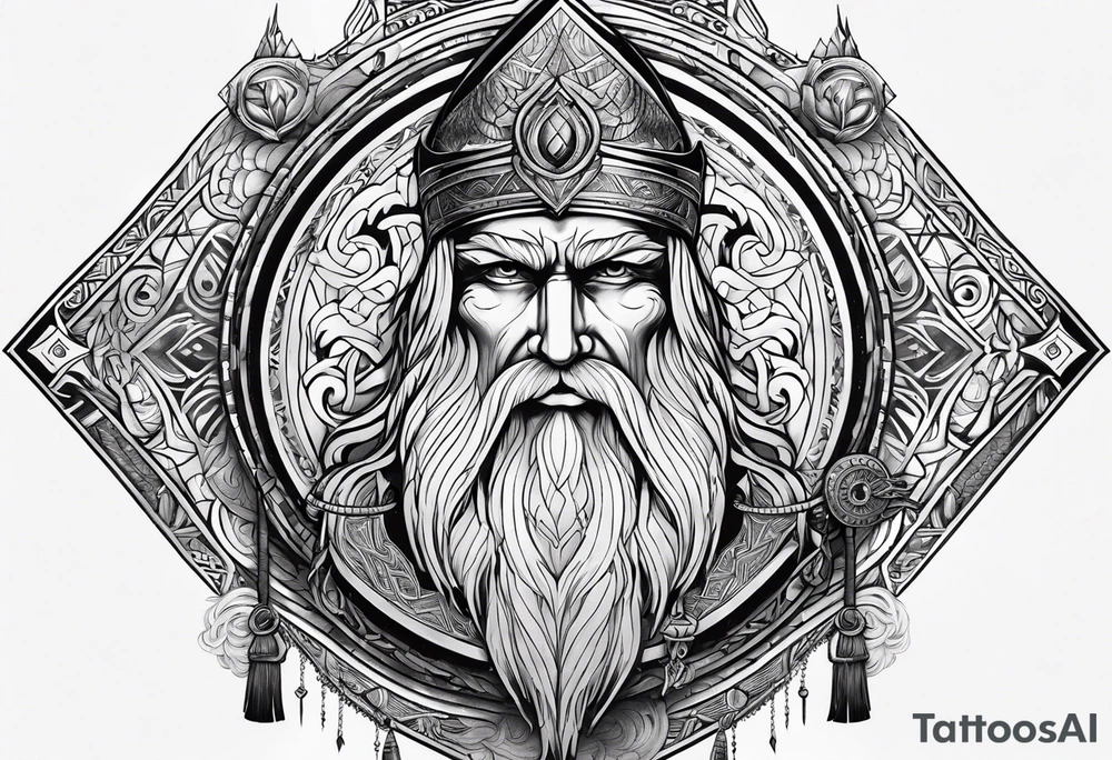 nordic god eye scar odin tattoo idea