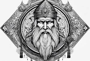 nordic god eye scar odin tattoo idea