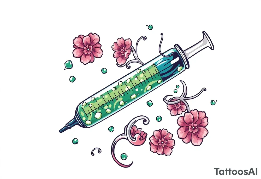 Syringe full of meth super powerful tattoo idea