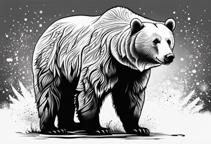 Standing snow bear tattoo idea