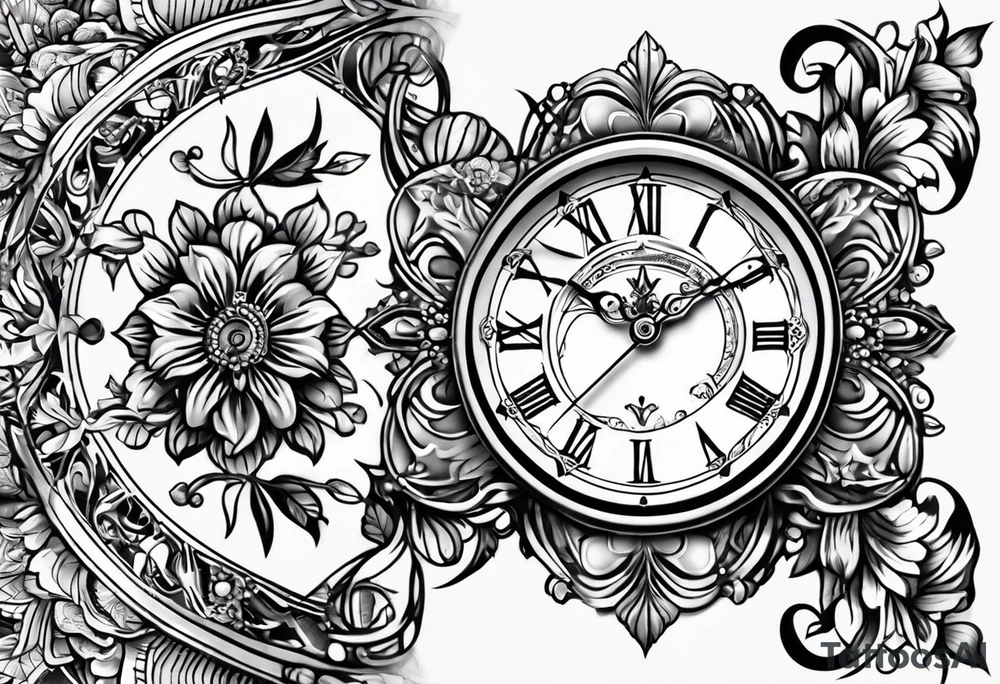 April 20 watch dial tattoo idea