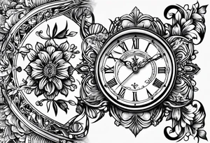 April 20 watch dial tattoo idea