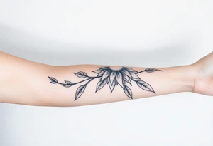 Shining Mystical sun with long  leaning sunflower sun tattoo idea