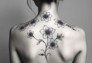 Flowers on your full back woman tattoo idea