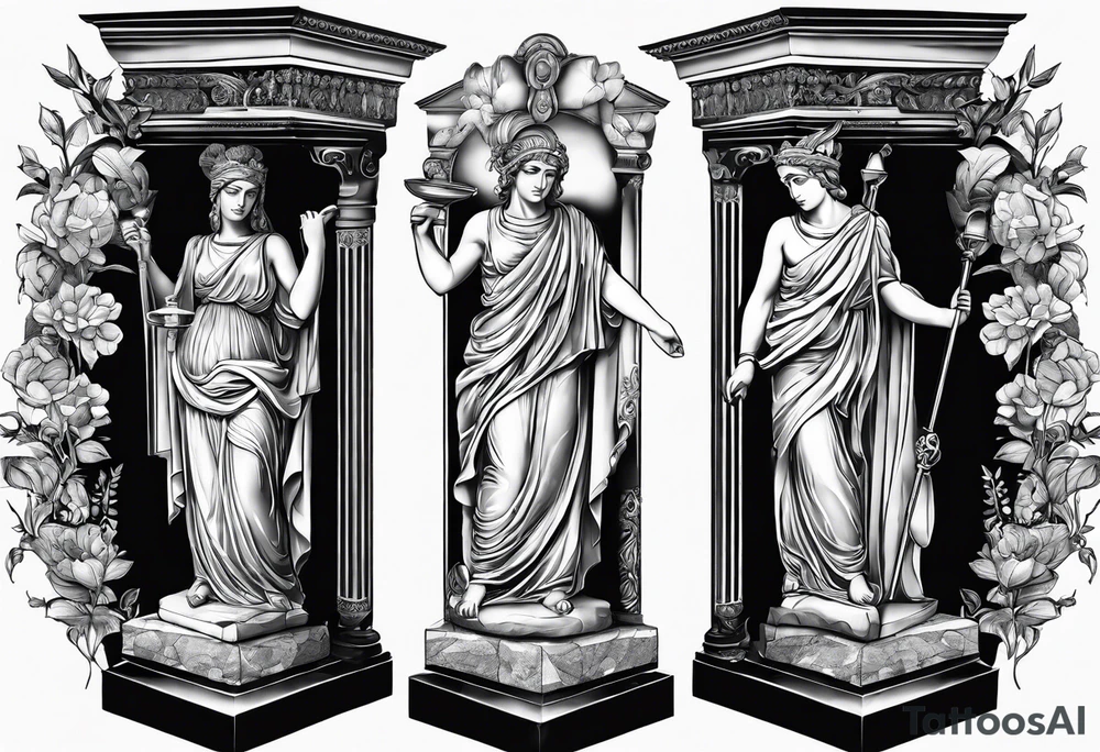 Greek statues tattoo idea