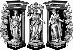 Greek statues tattoo idea