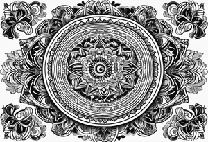 simple
masculine mandala round tattoo idea
