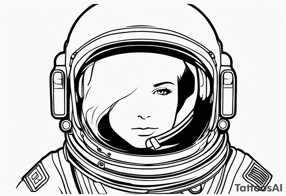 astronaut in space tattoo idea