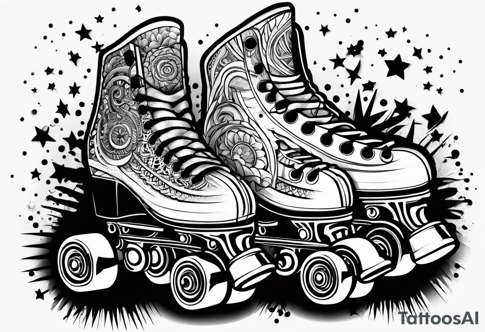 Rollerskates tattoo idea