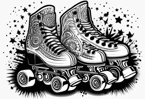 Rollerskates tattoo idea