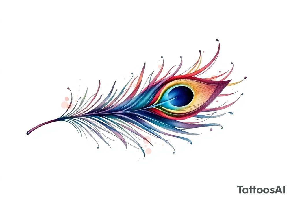 Peacock feather tattoo idea
