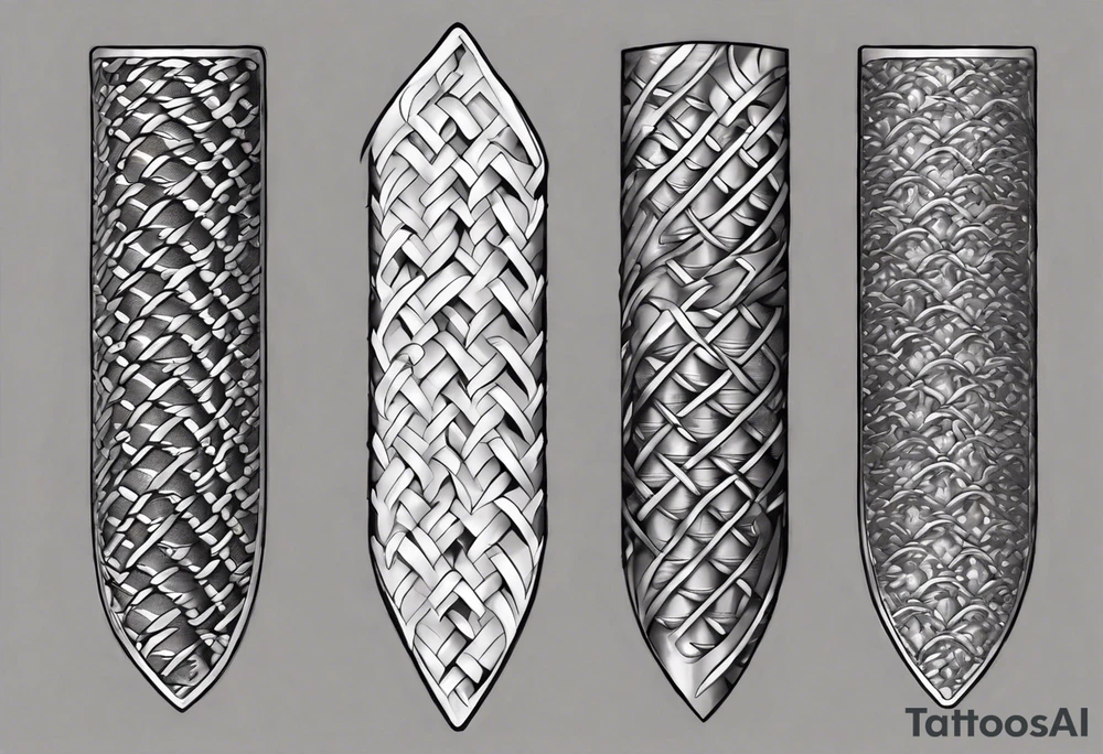 Arm sleeve chainmail armor tattoo idea