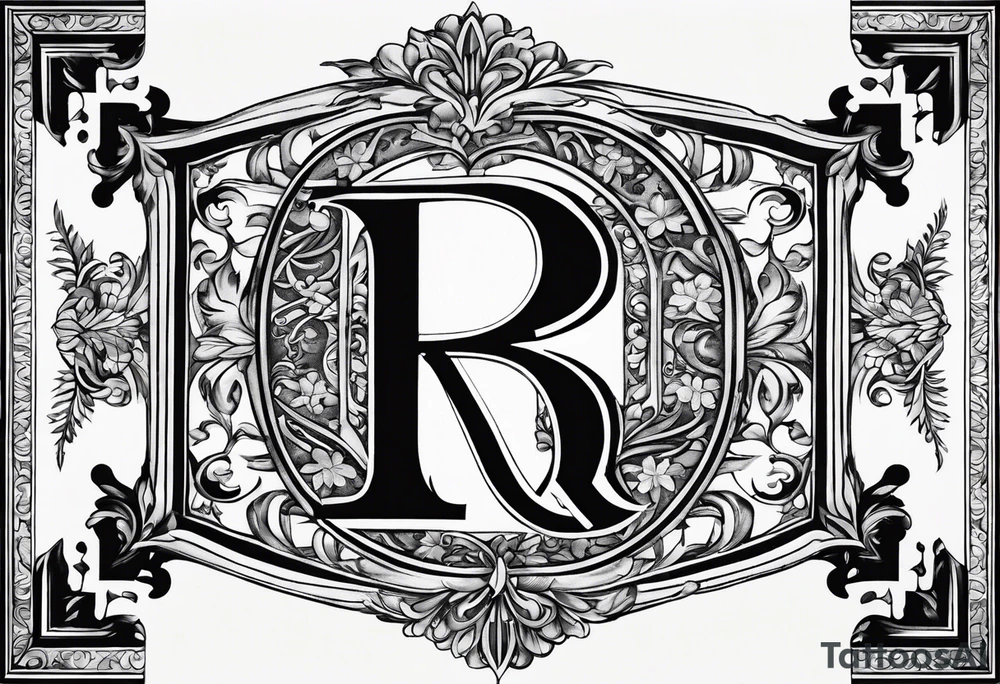 a square with the letter R and number 14 in it tattoo idea a square with the letter R and number 14 in it tattoo idea