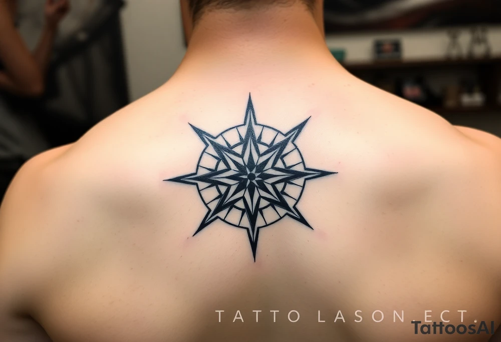 Double layered Compass rose tattoo idea