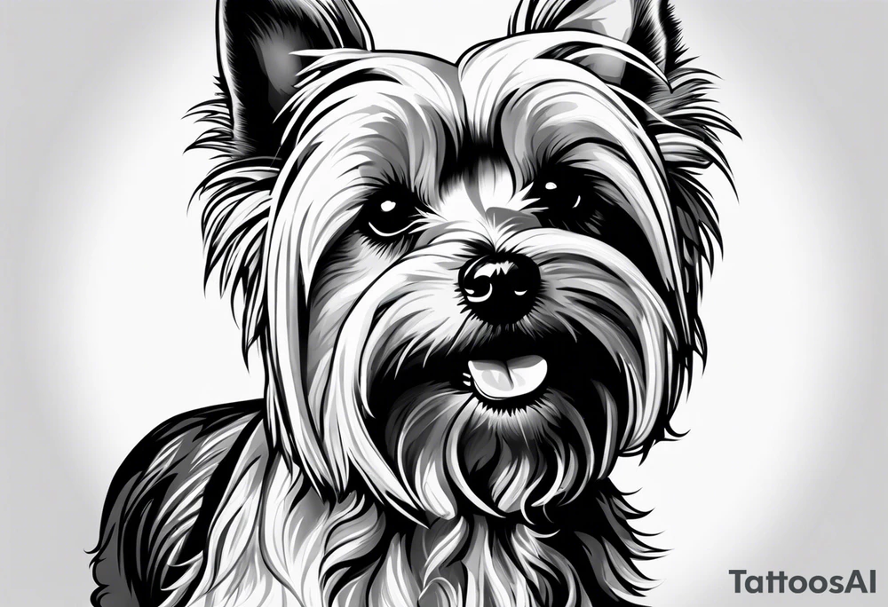 yorkie terrier tattoo idea