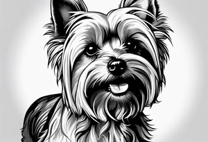 yorkie terrier tattoo idea