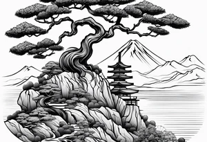 Bonsai tree and samurai tattoo idea