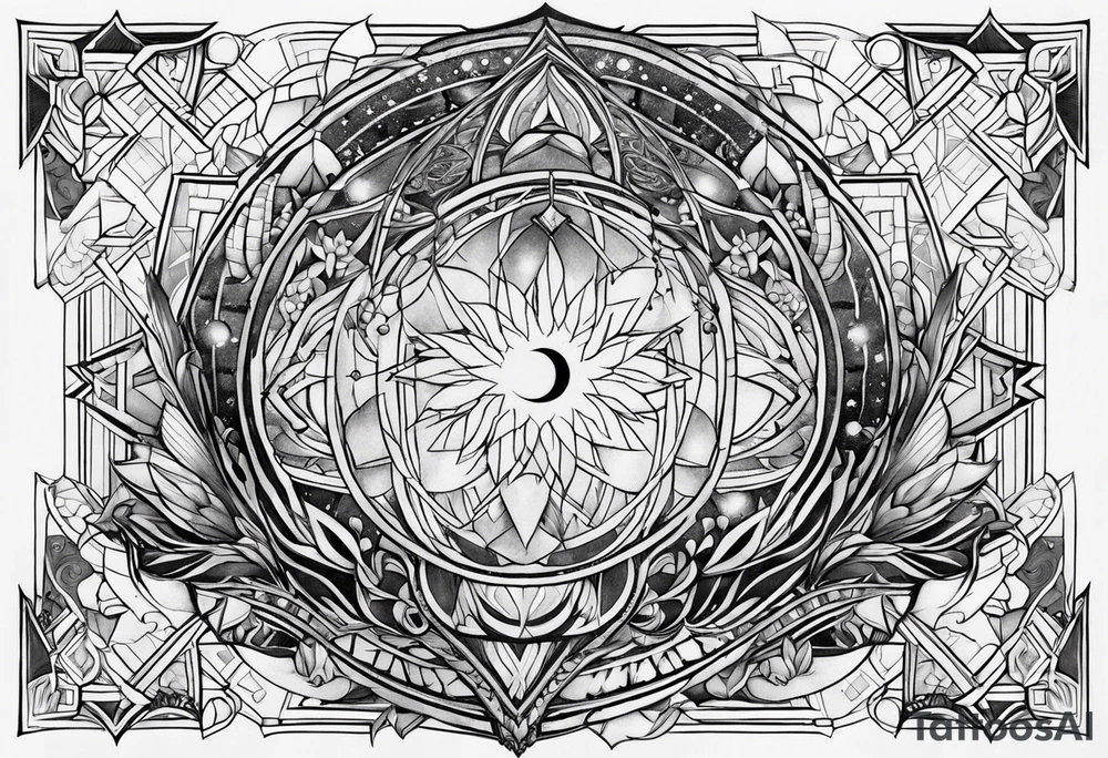sacred moon tattoo idea