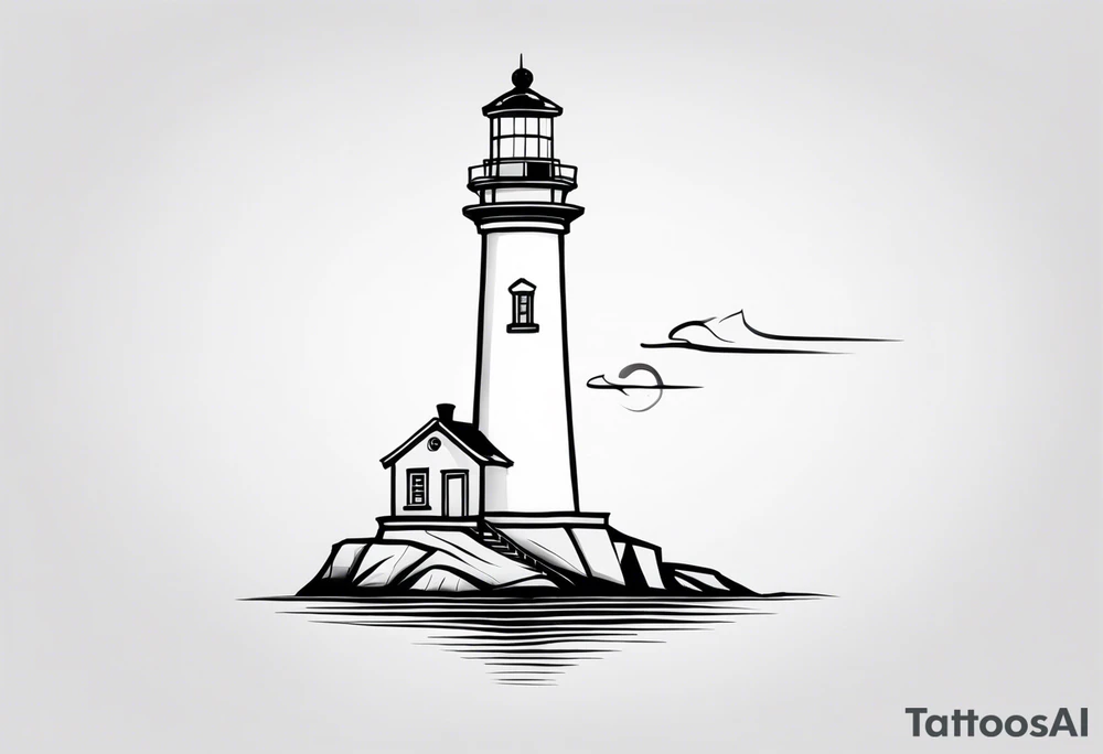 lighthouse a bit realist tattoo idea