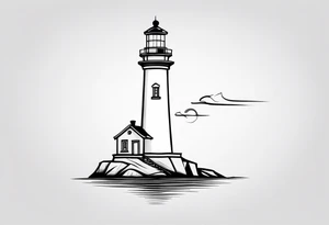 lighthouse a bit realist tattoo idea