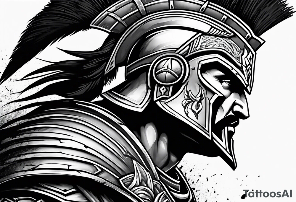 spartan warrior tattoo idea
