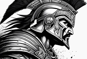 spartan warrior tattoo idea