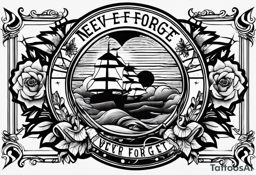 never forget never forgive tattoo idea