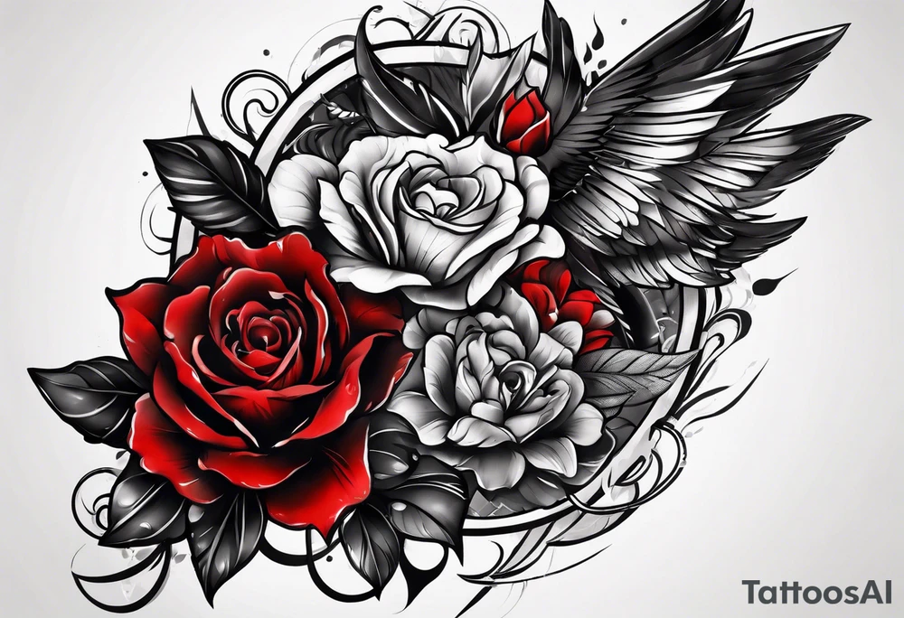 black and red arm tattoo with unique design tattoo idea black and red arm tattoo with unique design tattoo idea