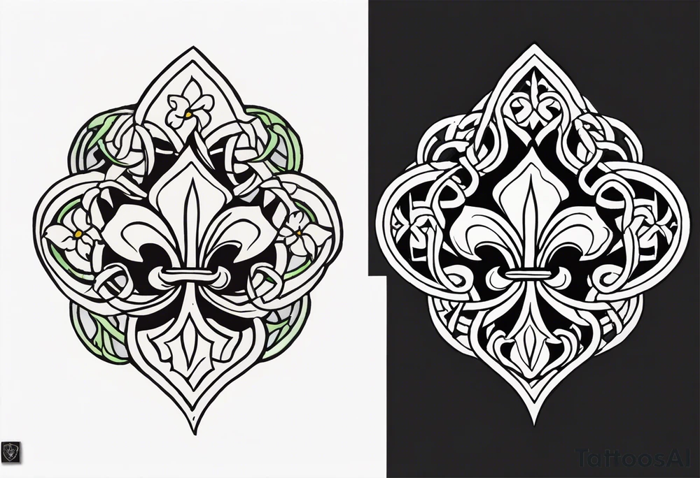Fleur de lys celtique tattoo idea