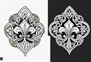 Fleur de lys celtique tattoo idea